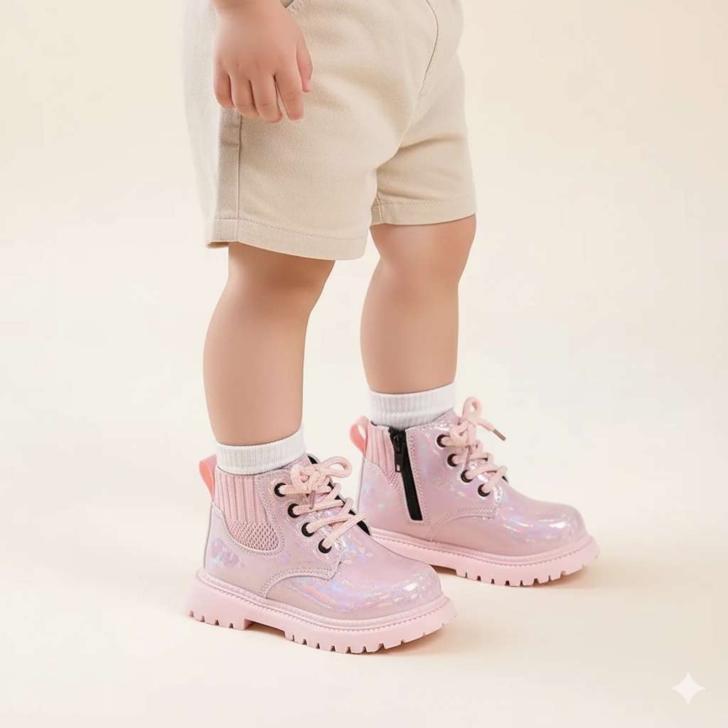 Bottes d'hiver scintillantes pour enfants de 1 à 7 ans