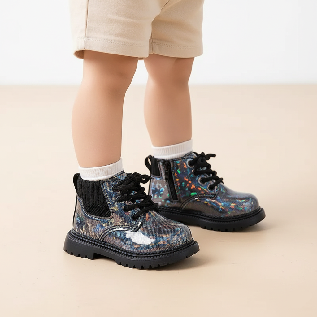 Bottes d'hiver scintillantes pour enfants de 1 à 7 ans