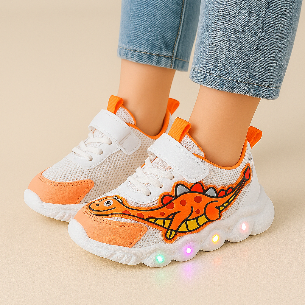 LED Dinosaur Edition Sneakers for Kids (1–6 Years)