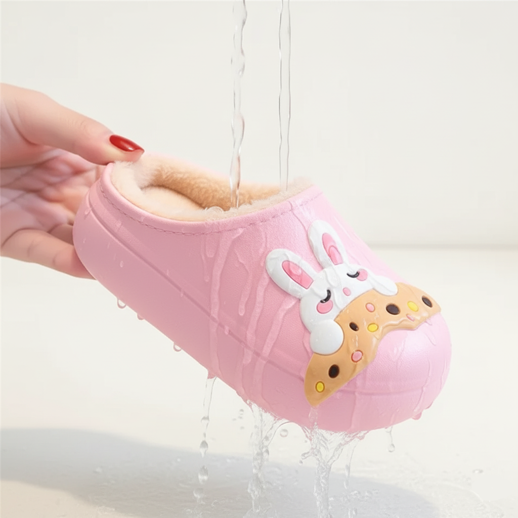 Plush Waterproof Slippers – Ages 2 to Adults