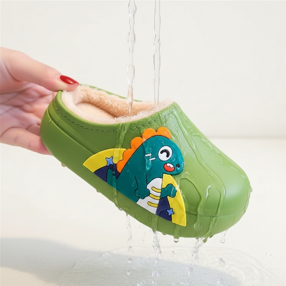 Plush Waterproof Slippers – Ages 2 to Adults