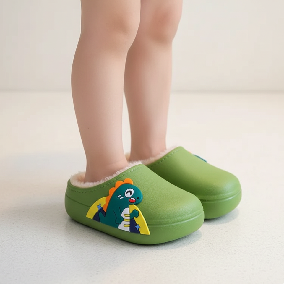 Plush Waterproof Slippers – Ages 2 to Adults