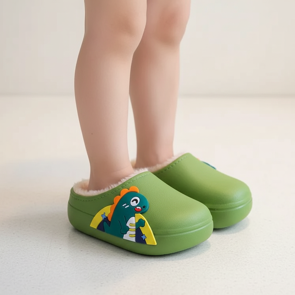Plush Waterproof Slippers – Ages 2 to Adults