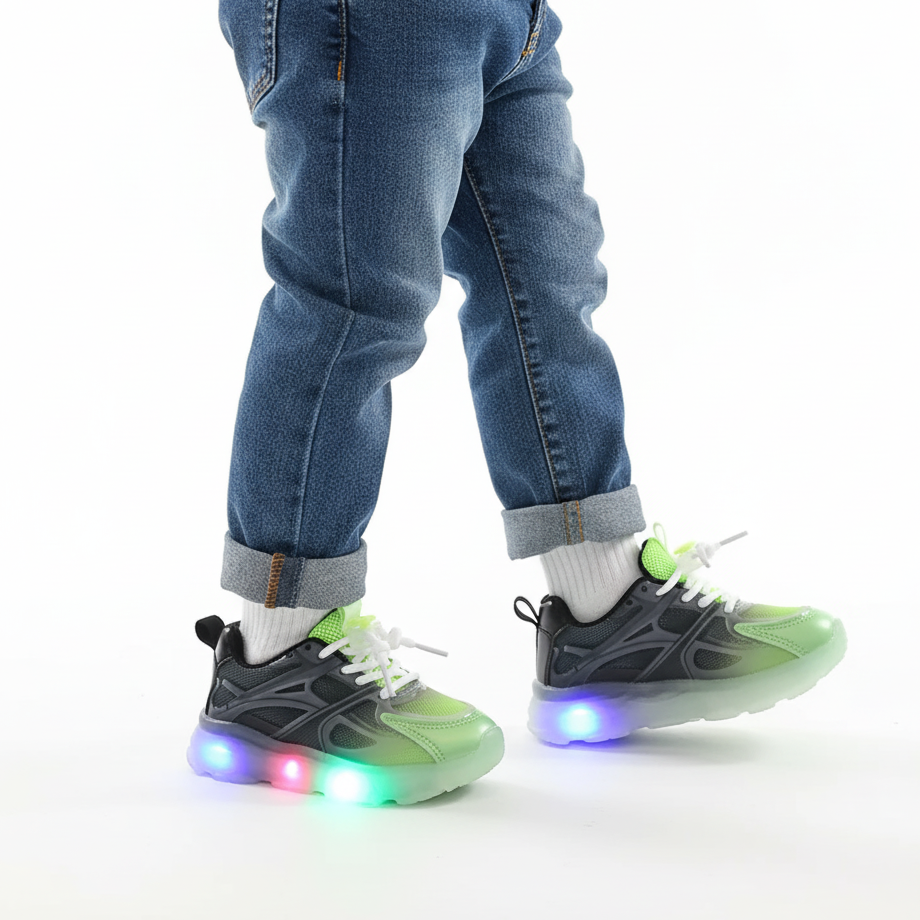 Rainbow LED Sneakers – Ages 2–12