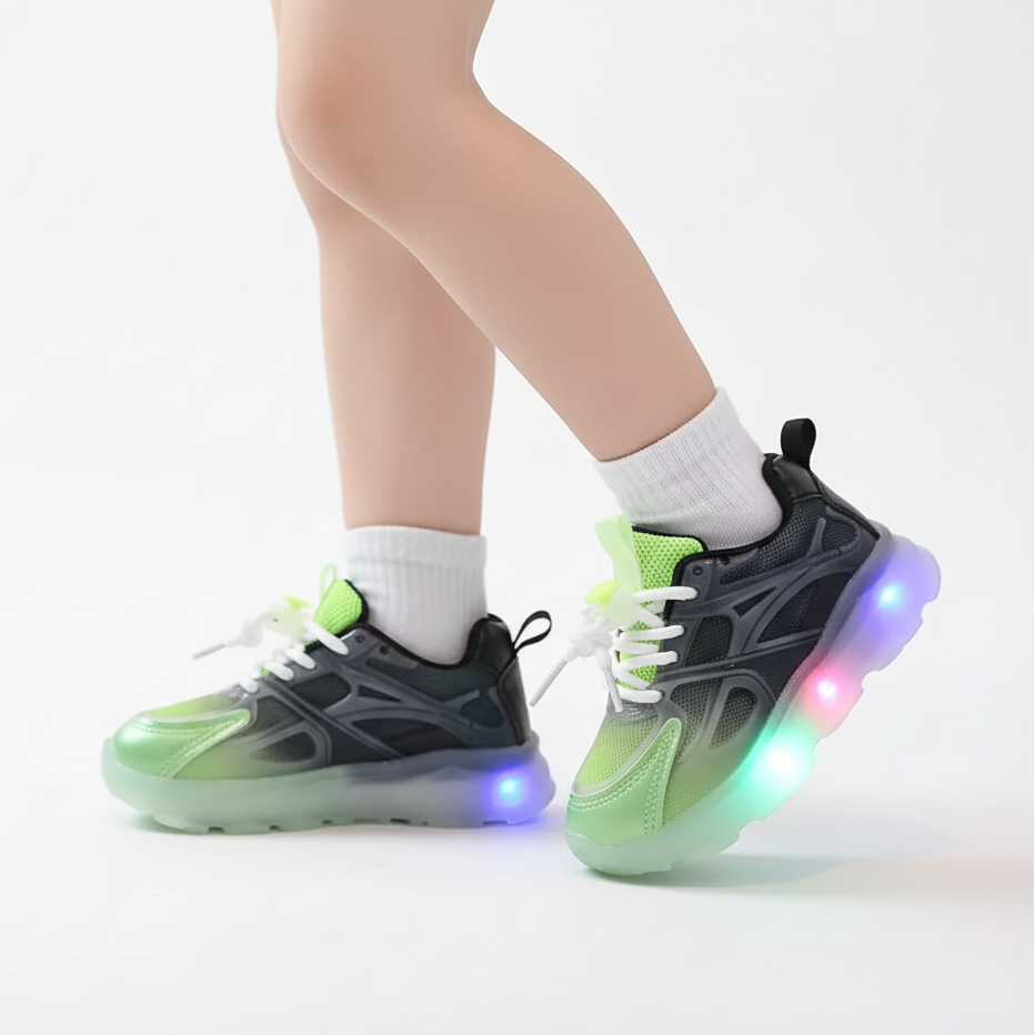 Rainbow LED Sneakers – Ages 2–12