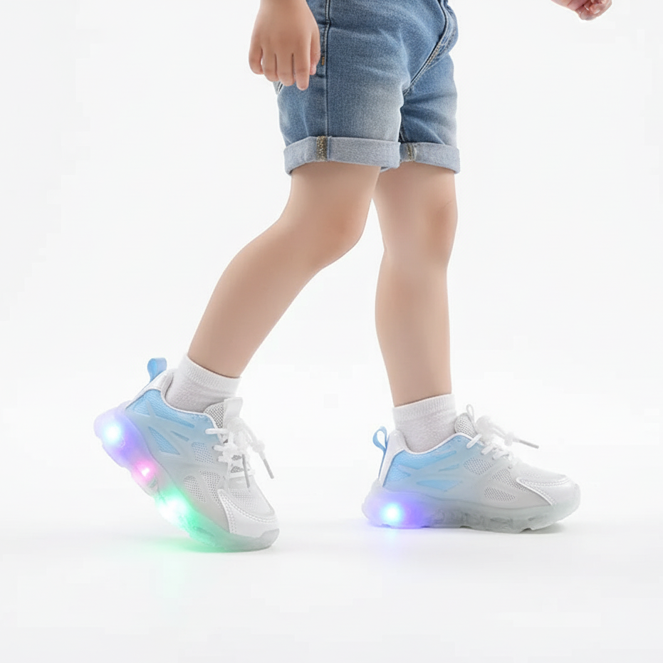 Rainbow LED Sneakers – Ages 2–12