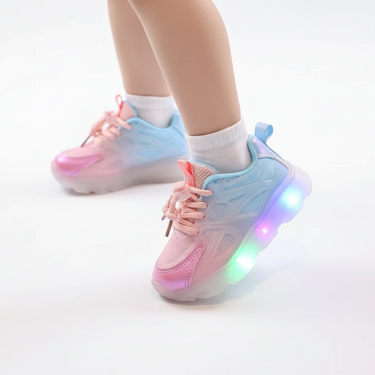 Rainbow LED Sneakers – Ages 2–12