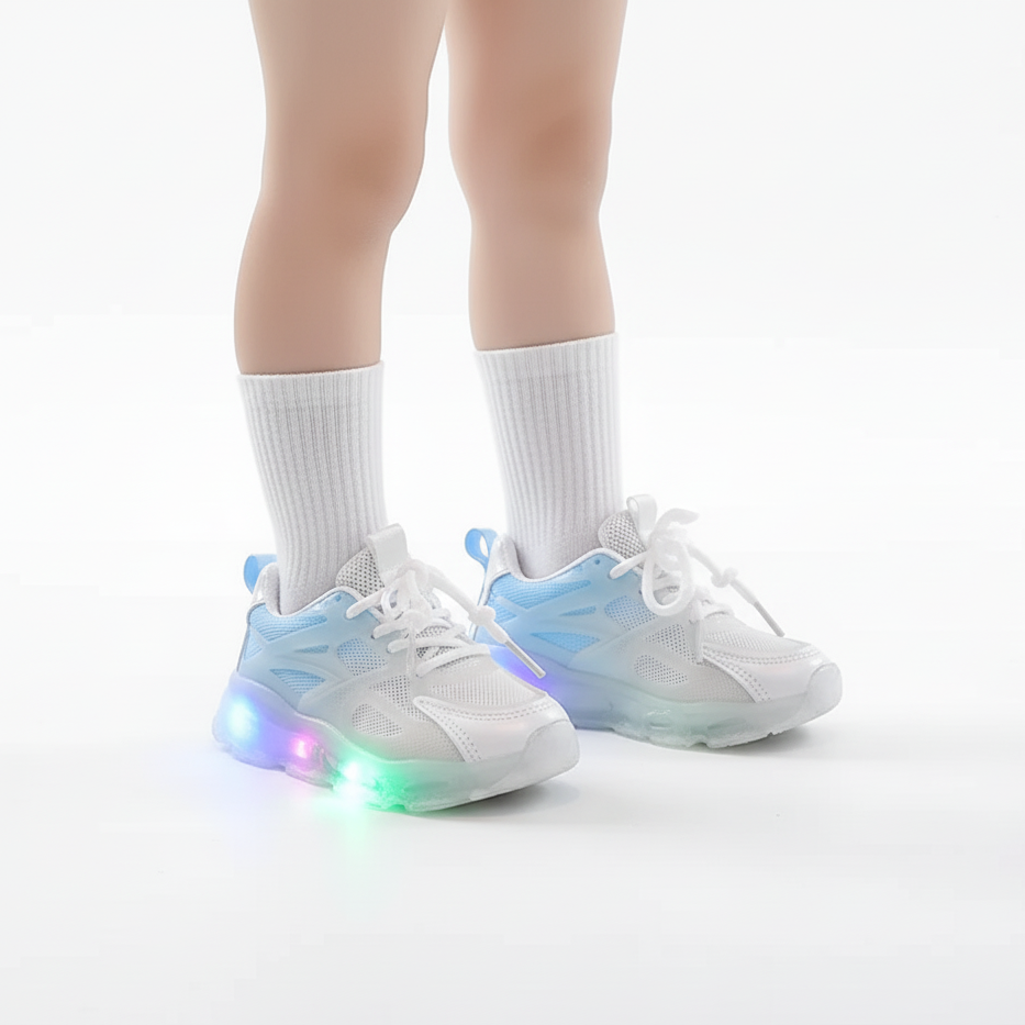 Rainbow LED Sneakers – Ages 2–12