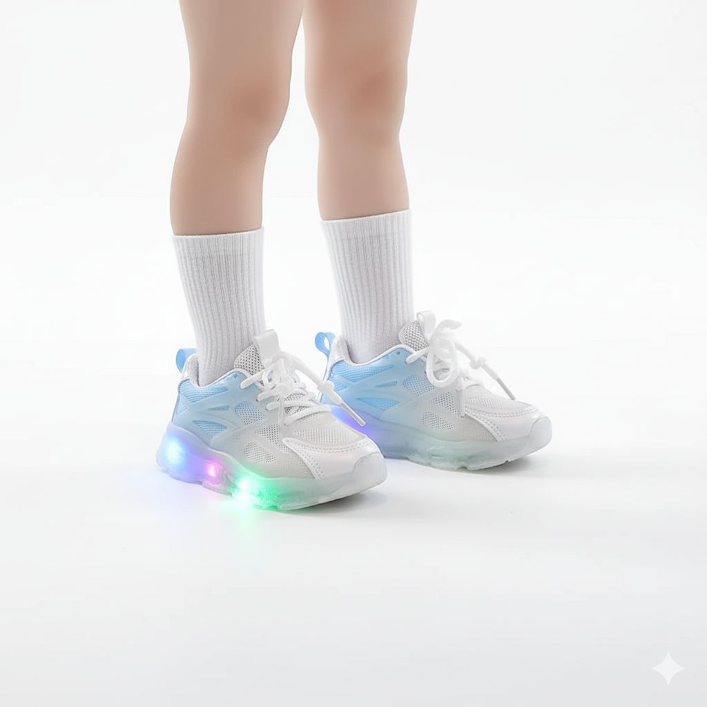 Rainbow LED Sneakers – Ages 2–12