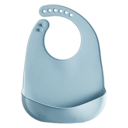 Bavaglino in silicone per neonati con tasca multivariante