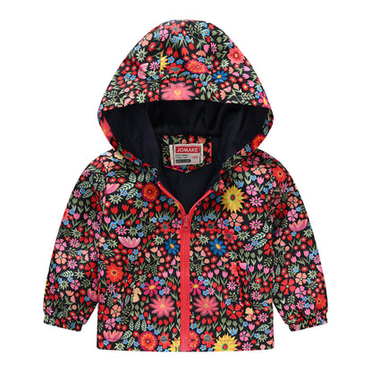 Chaqueta Cortavientos con Capucha y Cremallera para Niños Multivariante