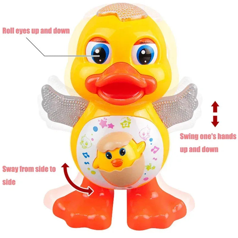 Canard musical dansant avec lumières – 15 cm