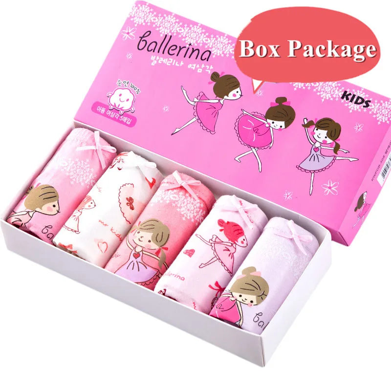 Girls Cotton Briefs 5-Pack – Ages 2–14