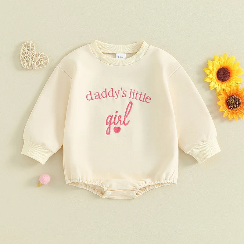 Sweatshirt with Romper Closure "Little Girl"