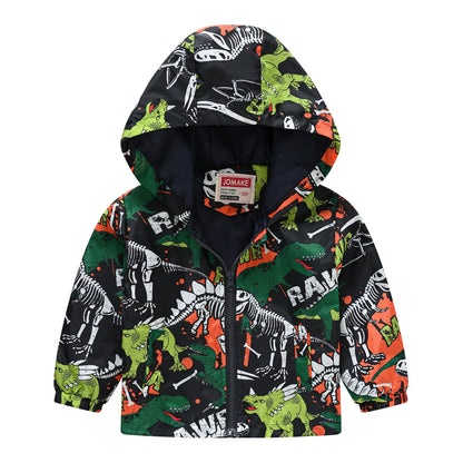 Chaqueta Cortavientos con Capucha y Cremallera para Niños Multivariante