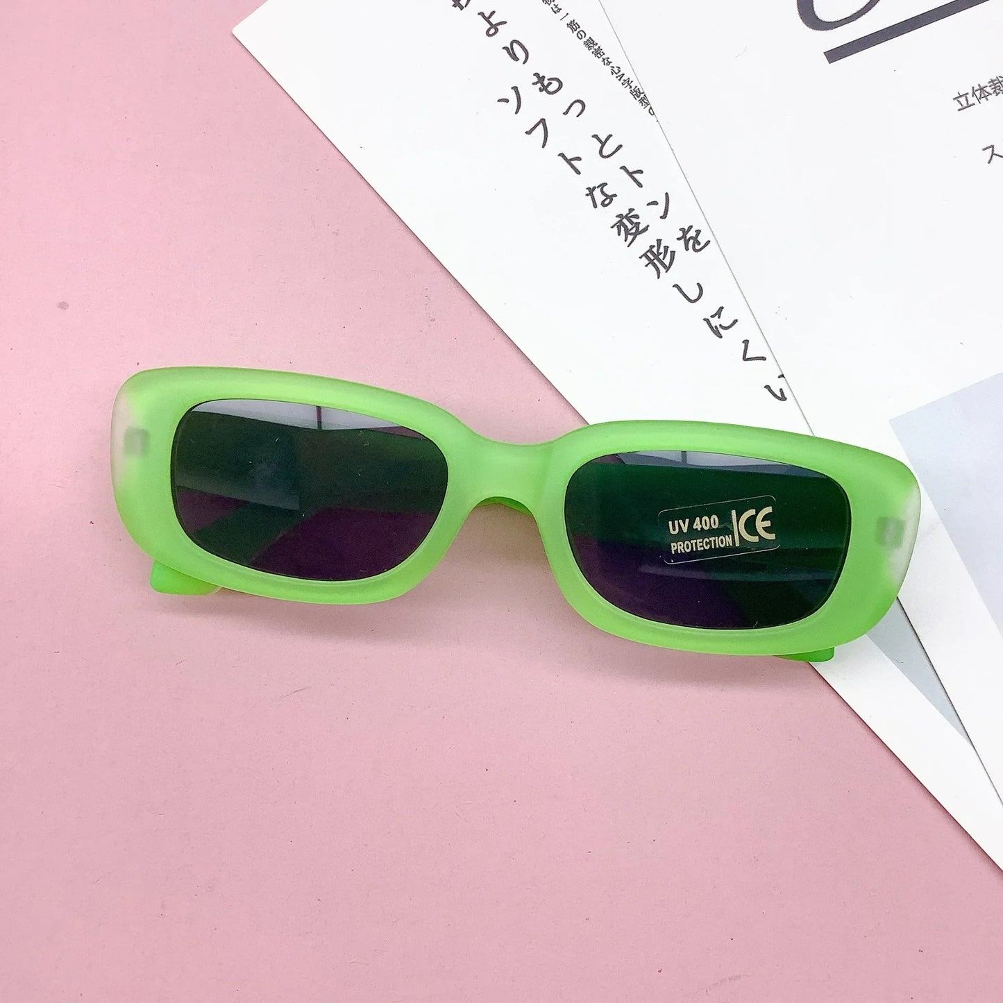 Kids Vintage Rectangle Sunglasses – UV400 Protection