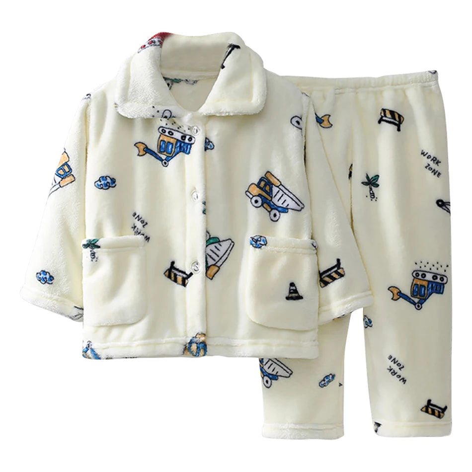 Pijama infantil de forro polar coral – Edades de 3 a 10 años