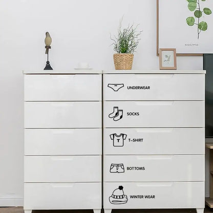 Decorative Stickers for Drawers and Containers - Clothing