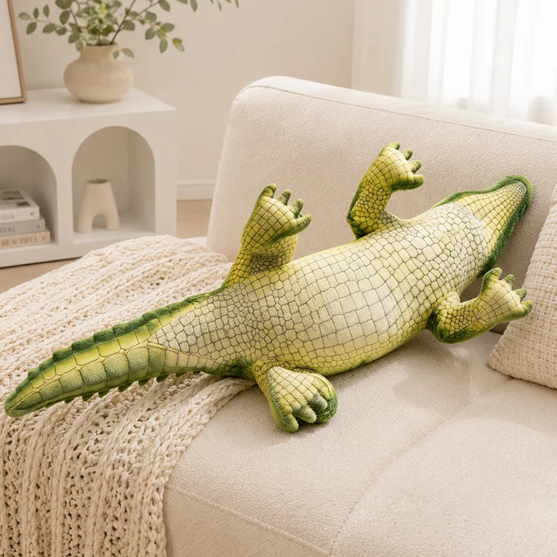 Crocodile Plush Pillow – 65–90 cm