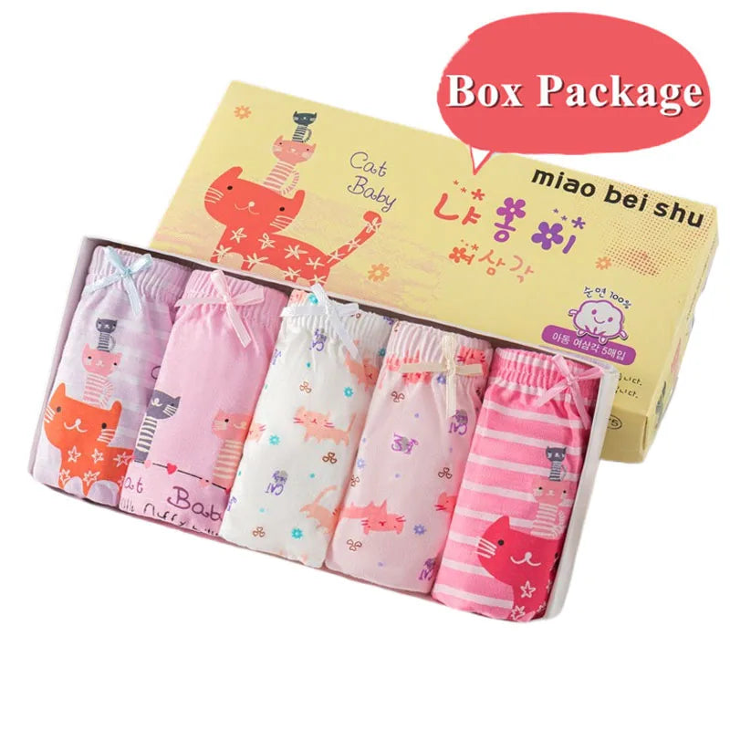 Girls Cotton Briefs 5-Pack – Ages 2–14
