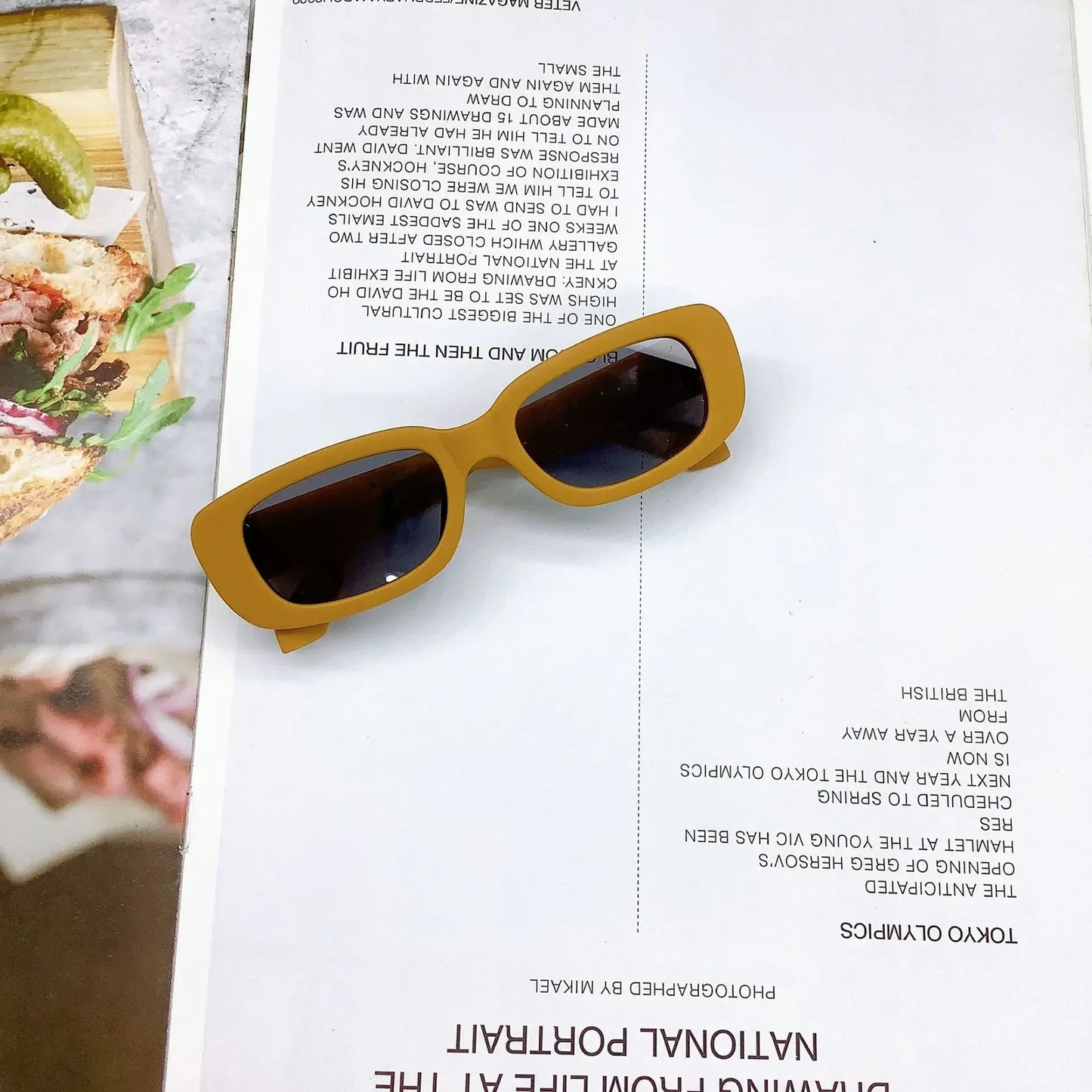 Kids Vintage Rectangle Sunglasses – UV400 Protection