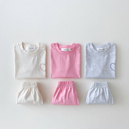 Set T-shirt e pantaloni per bambini Love Me More multivariante