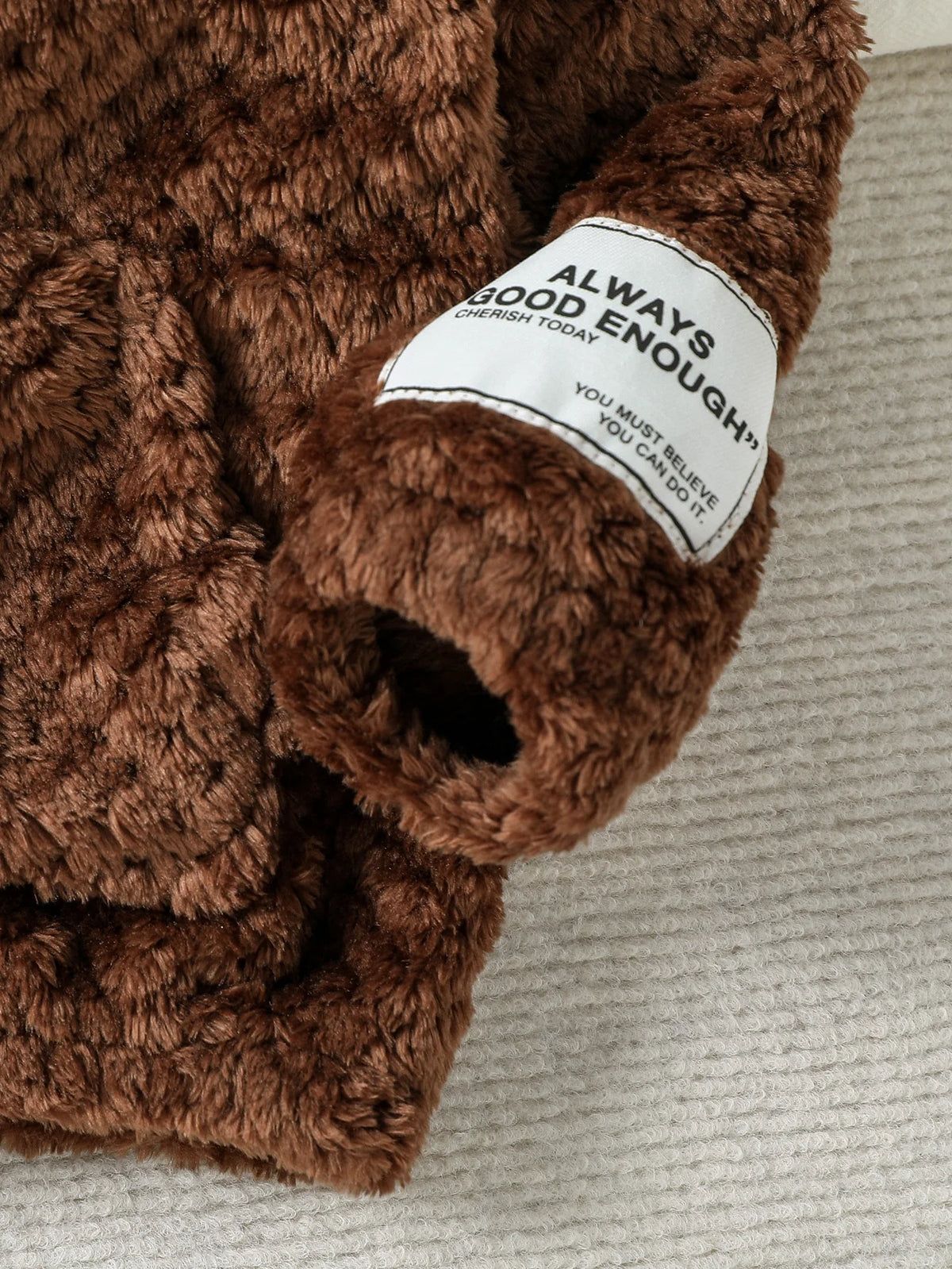 Chaqueta de peluche con orejas de oso para bebé – 3 meses–3 años