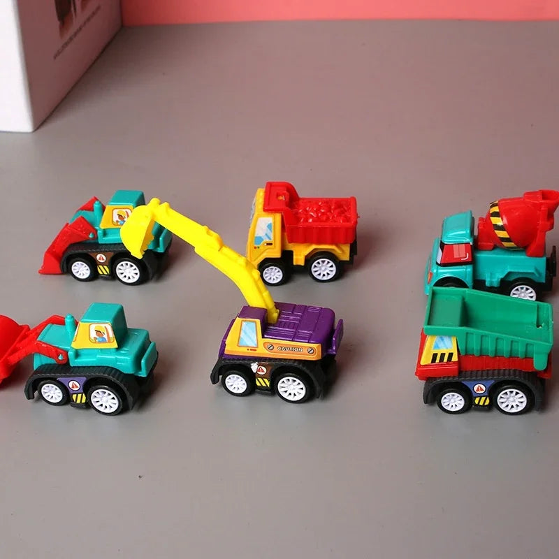 Set di 6 modelli di auto giocattolo con borsa organizer per bambini multivariante