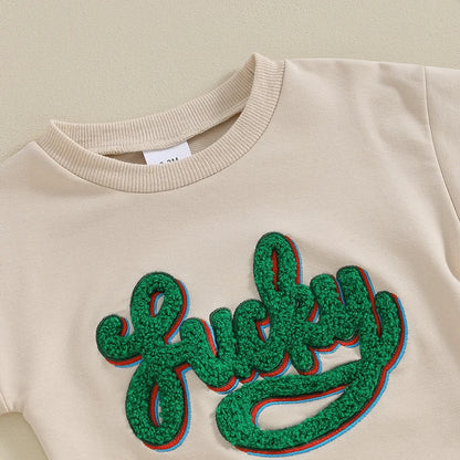 Sweatshirt with Romper Closure "Lucky"