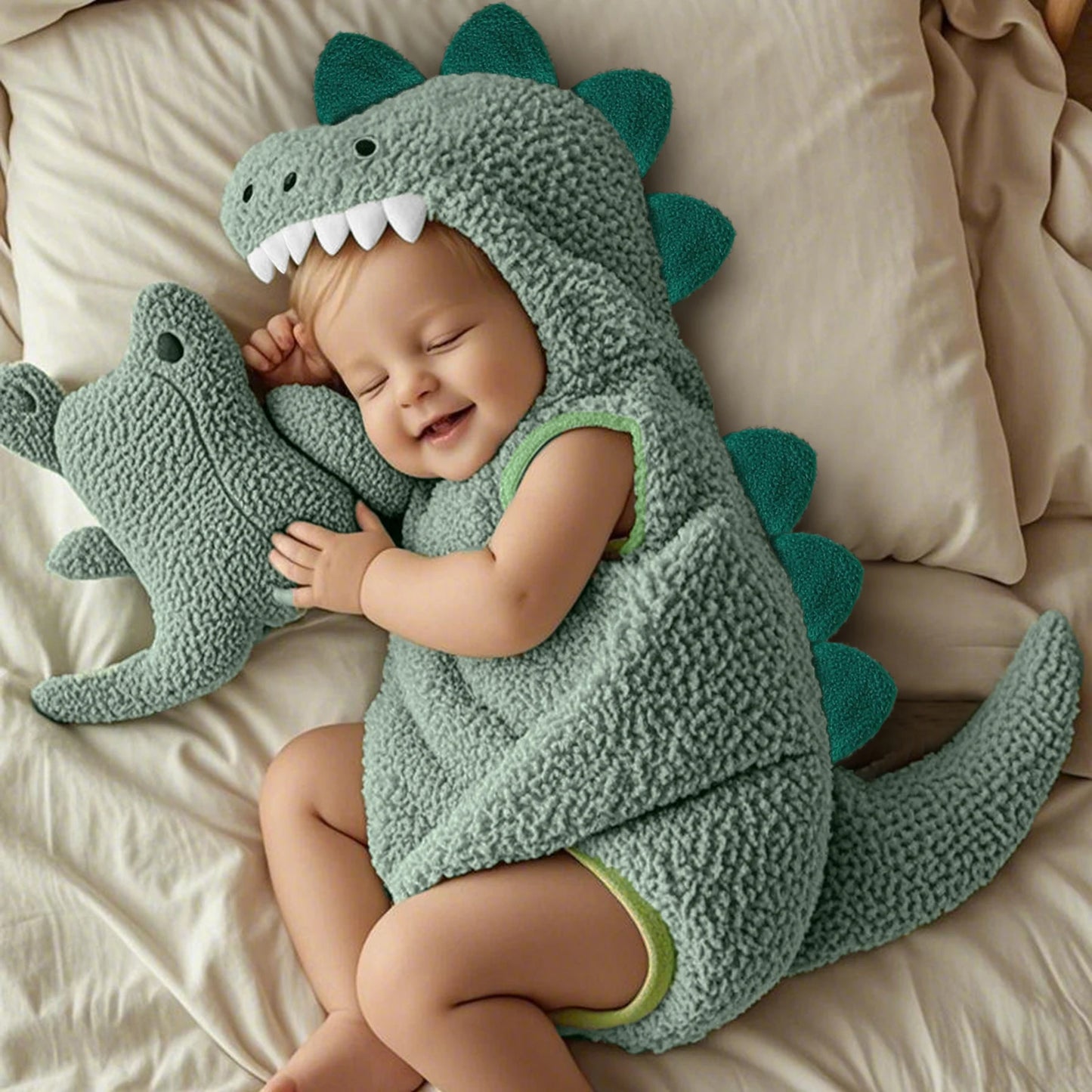 Baby Dinosaur Romper Costume – 0–18 Months