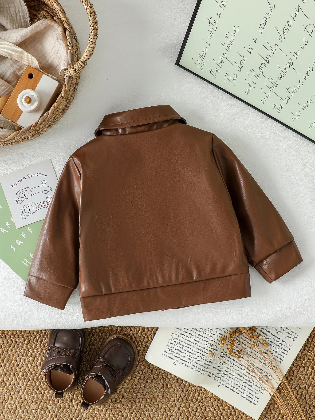 Baby Boys Stand Collar Jacket – Ages 3M–3Y