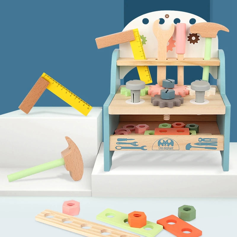 Workbench Toy with Mechanical Tools for Children