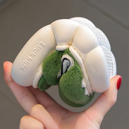 Pantuflas cálidas de dinosaurios para niños