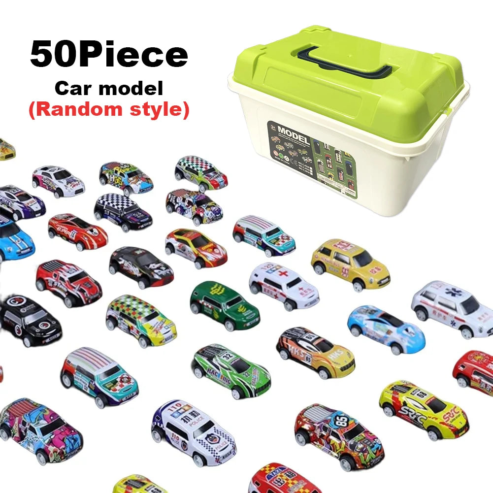 Coffret de voitures avec boîte de rangement – Cadeau pour enfants