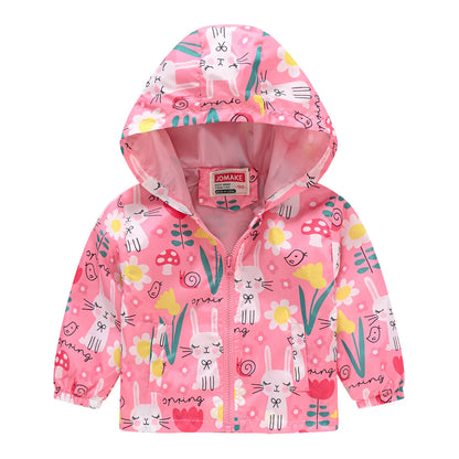 Chaqueta Cortavientos con Capucha y Cremallera para Niños Multivariante