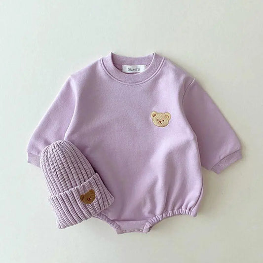 Sweatshirt with Romper Closure with Bear Multivariant