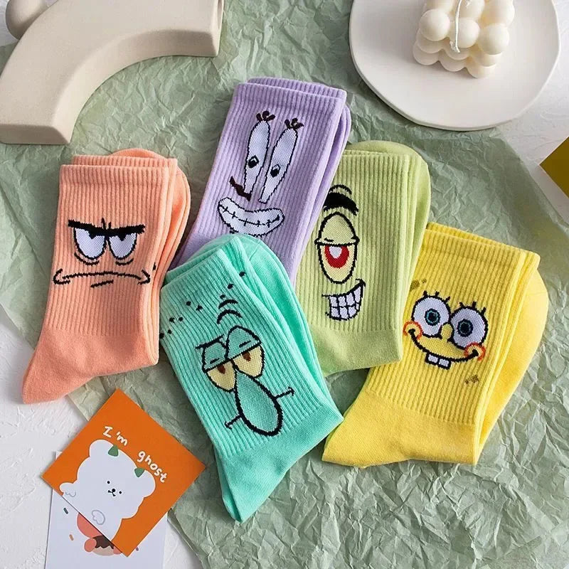 Cartoon-Crew-Socken für Kinder – 5er-Pack