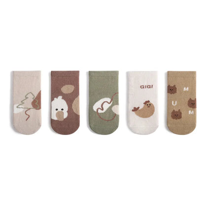 Set de 5 Calcetines Antideslizantes para Niños