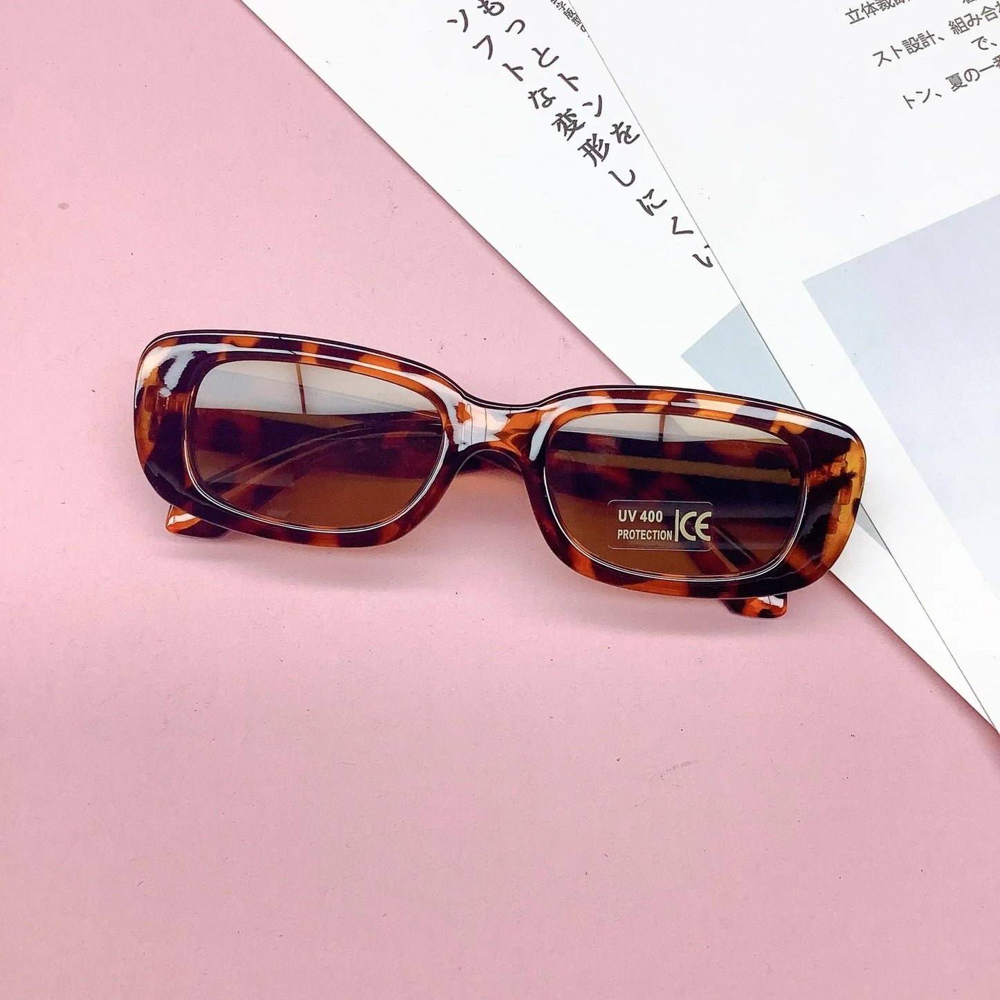 Kids Vintage Rectangle Sunglasses – UV400 Protection