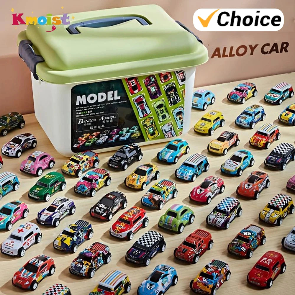 Coffret de voitures avec boîte de rangement – Cadeau pour enfants