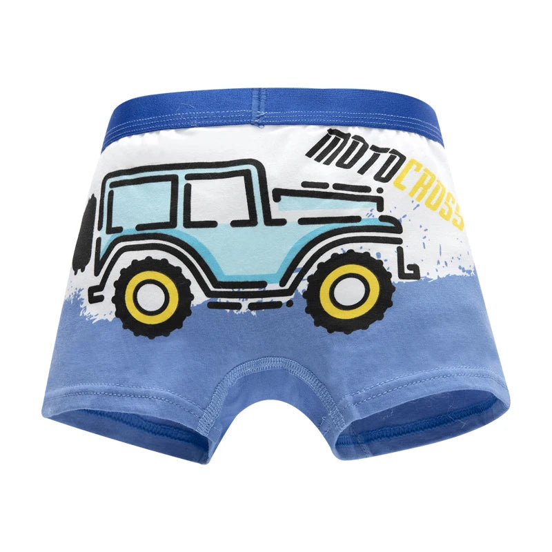 Boys 4-Pack Vehicle Underwear – Ages 2–11