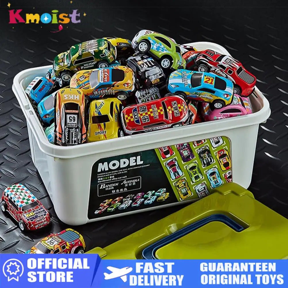 Coffret de voitures avec boîte de rangement – Cadeau pour enfants