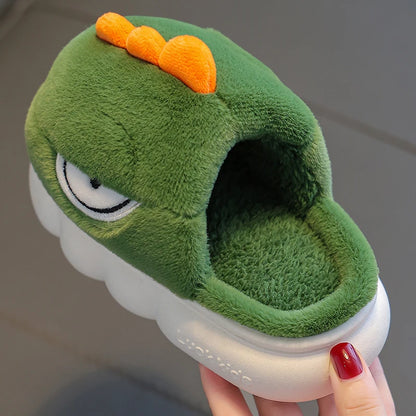 Pantuflas cálidas de dinosaurios para niños