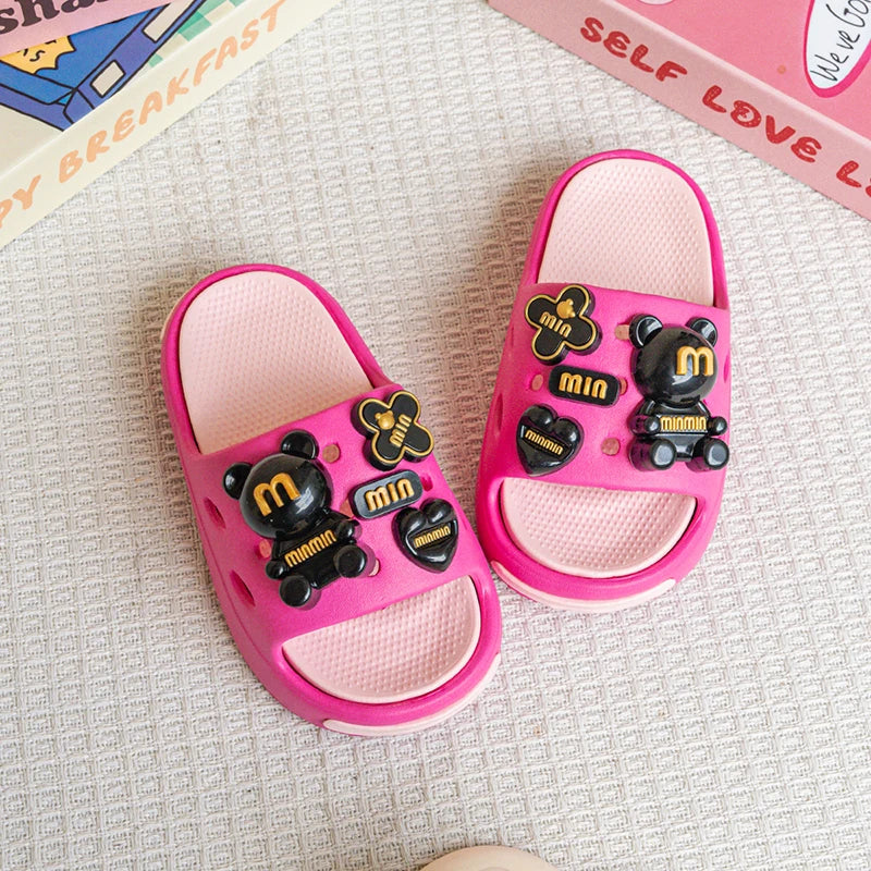 EVA-Hausschuhe mit Mini-Bär für Mädchen