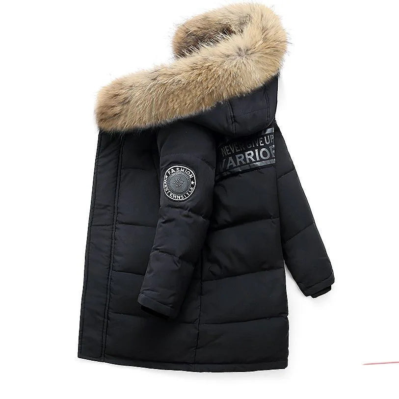 Kids Faux-Fur Winter Parka – Ages 5–12