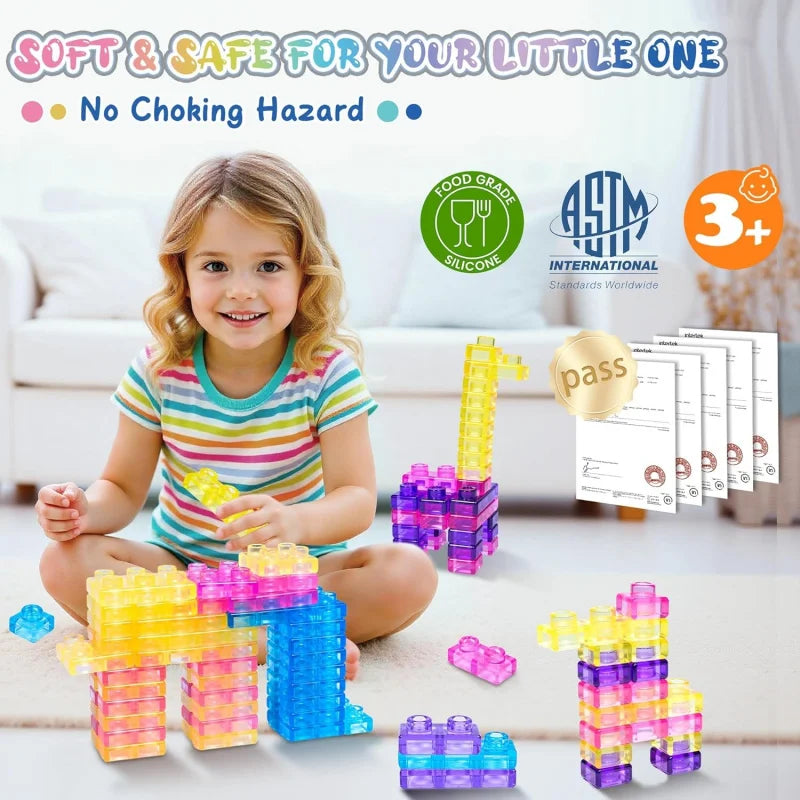 40-Piece Squishy Sensory Block Set – Toddlers