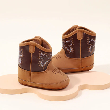 Botas de bebé estilo western suaves y transpirables