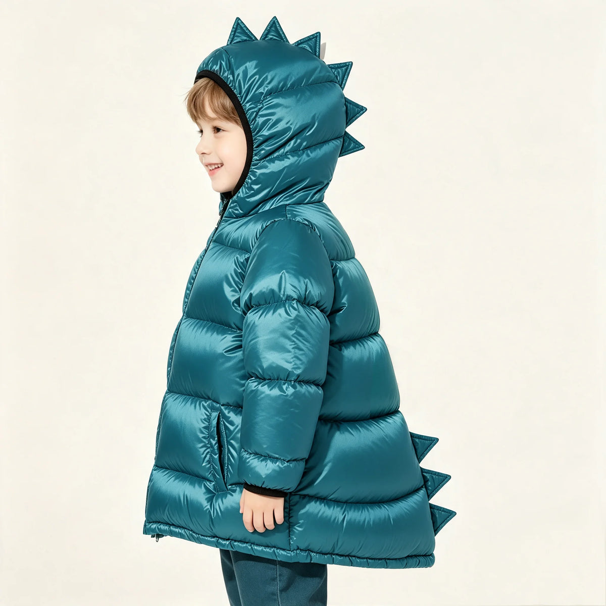 Kids Dinosaur Winter Parka – Ages 1–6