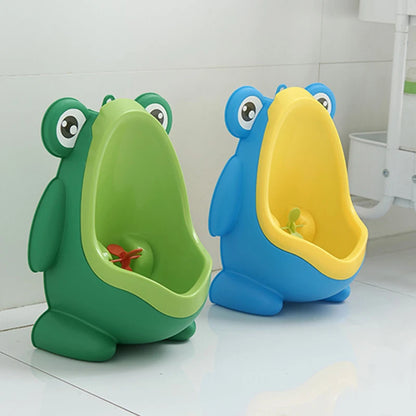 Orinal de entrenamiento para ir al baño de pared con forma de rana para niños Multivariante