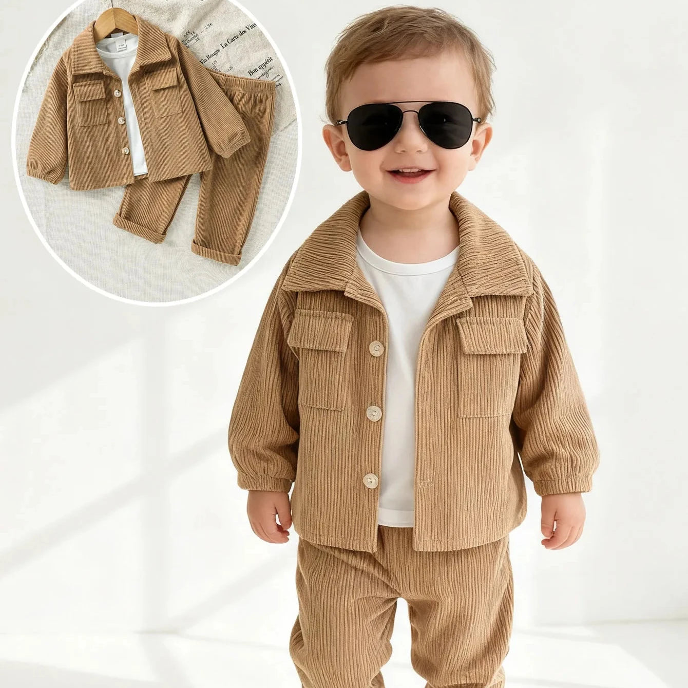 Baby Boy Jacket & Pants Set – 3–24 Months